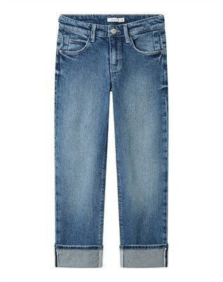 NKFRose Straight Fold Jeans - Medium Blue Denim 